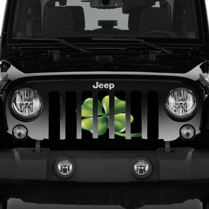 Four Leaf Clover Shamrock Jeep Grille Insert Design