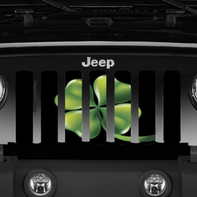 Four Leaf Clover Shamrock Jeep Grille Insert Design