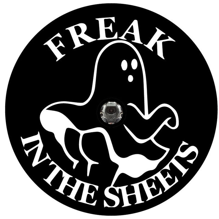 Freak in The Sheets - Funny Ghost Spare Tire Cover | Jeep, RV, Camper, Bronco