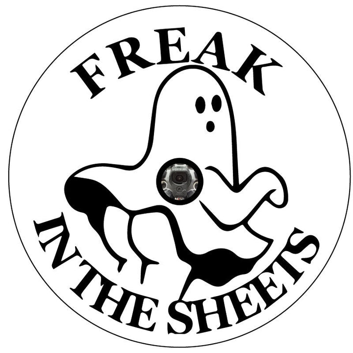 Freak in The Sheets - Funny Ghost Spare Tire Cover | Jeep, RV, Camper, Bronco