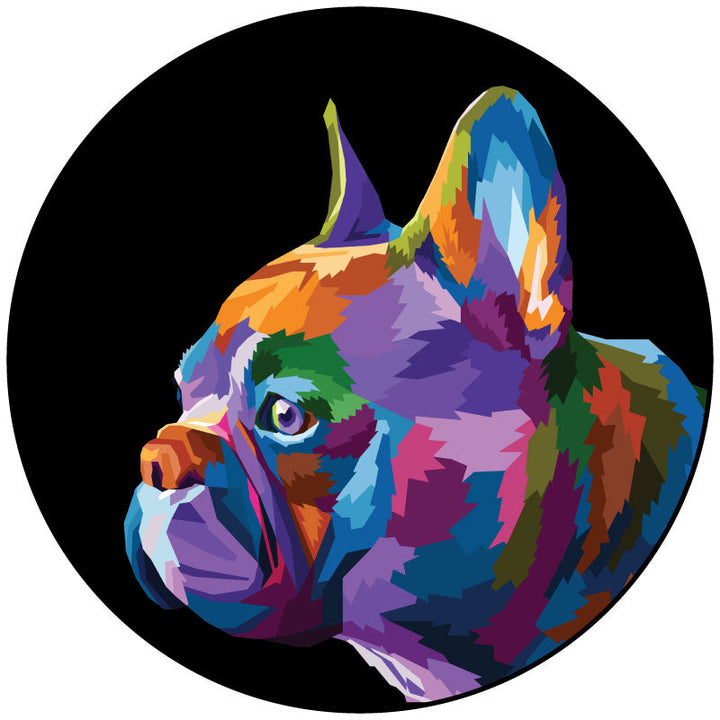 Pop Art French Bulldog Spare TIre Cover for Jeep, Bronco, RV, Camper, Van, & More