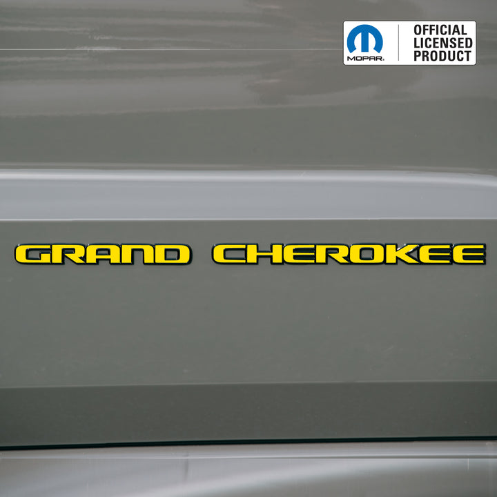 GRAND CHEROKEE Door Emblem Overlay Decals – Solid Color | Fits 2017-2022 Grand Cherokee WK2