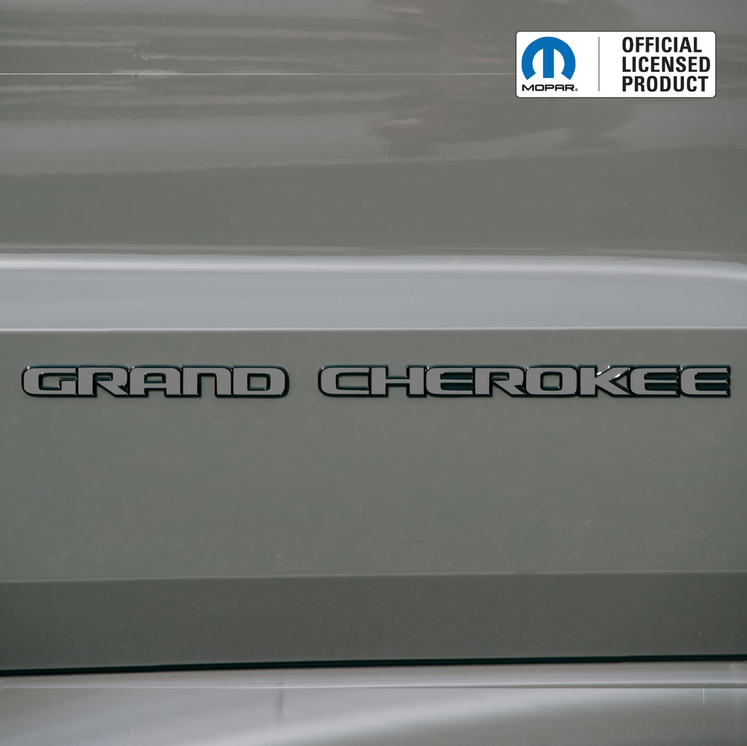 GRAND CHEROKEE Door Emblem Overlay Decals – Solid Color | Fits 2017-2022 Grand Cherokee WK2