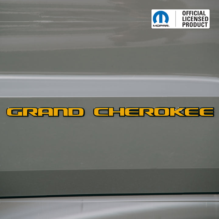 GRAND CHEROKEE Door Emblem Overlay Decals – Solid Color | Fits 2017-2022 Grand Cherokee WK2