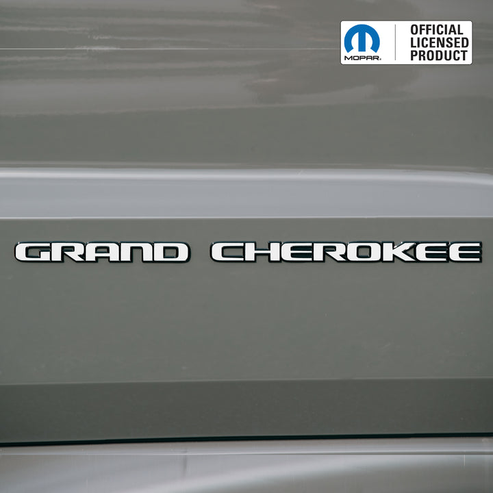GRAND CHEROKEE Door Emblem Overlay Decals – Solid Color | Fits 2017-2022 Grand Cherokee WK2
