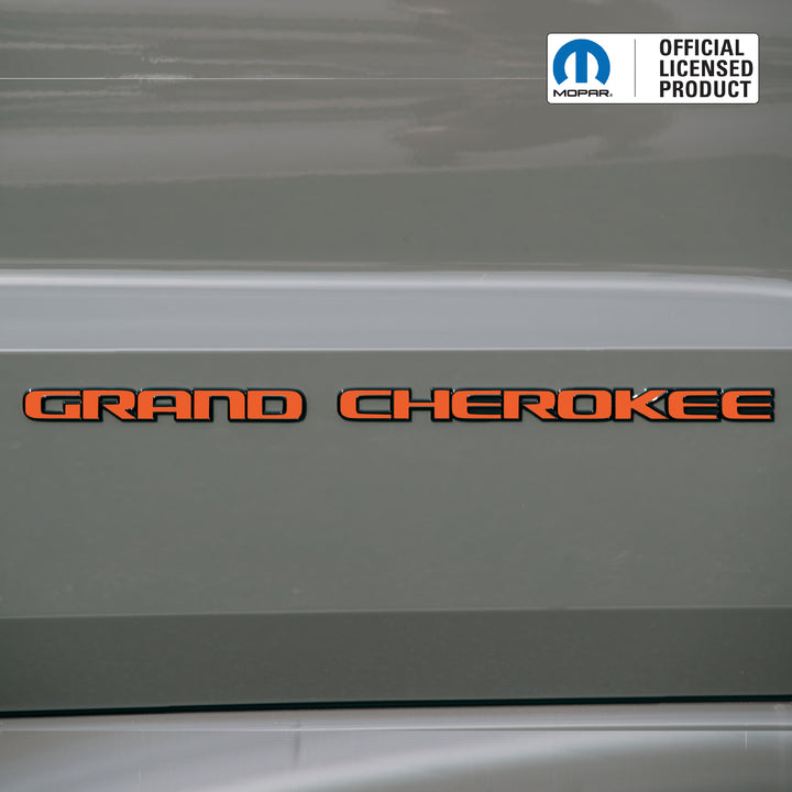 GRAND CHEROKEE Door Emblem Overlay Decals – Solid Color | Fits 2017-2022 Grand Cherokee WK2