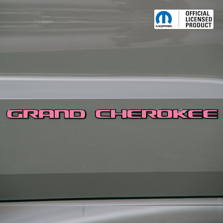 GRAND CHEROKEE Door Emblem Overlay Decals – Solid Color | Fits 2017-2022 Grand Cherokee WK2