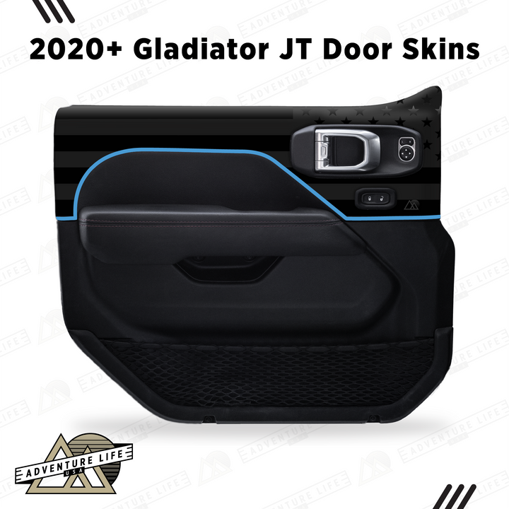 2020+ Gladiator JT Door Skins | Black Flag