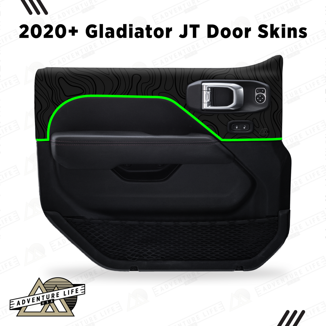 2020+ Gladiator JT Door Skins | Black Topo