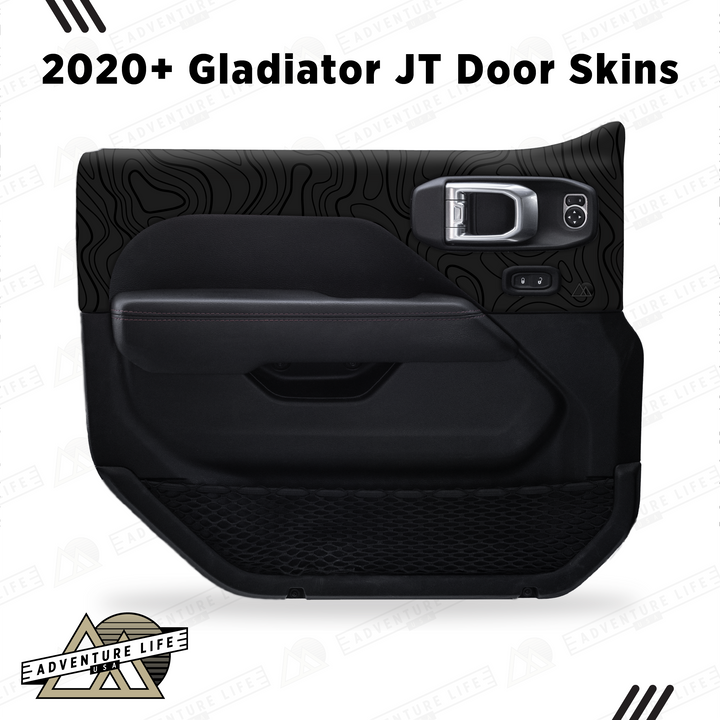 2020+ Gladiator JT Door Skins | Black Topo