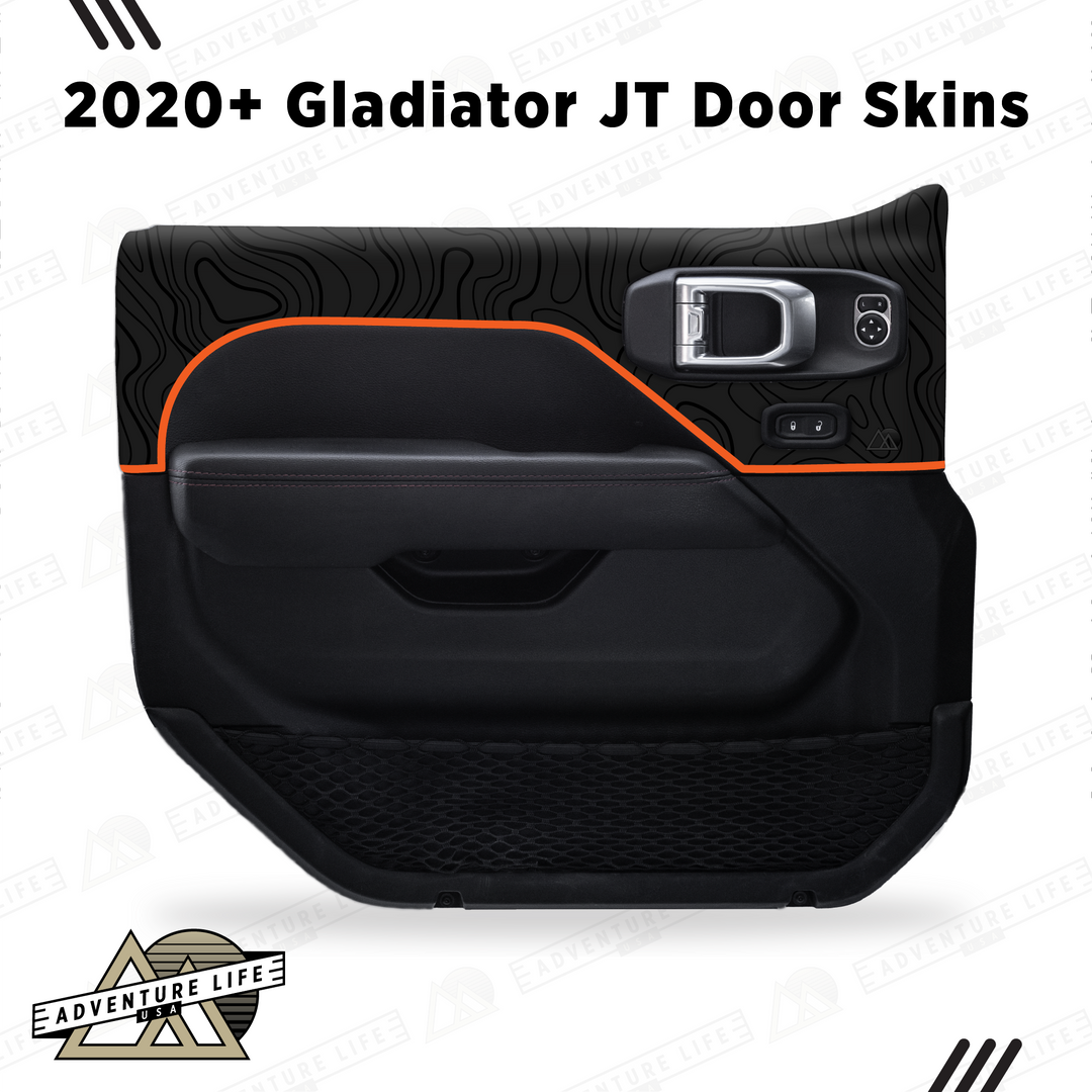 2020+ Gladiator JT Door Skins | Black Topo