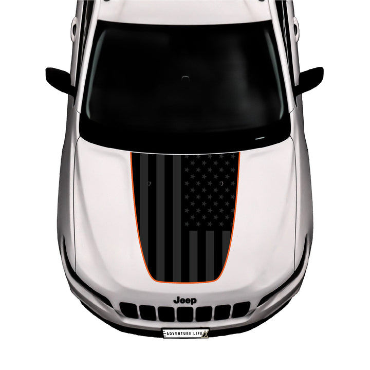 Cherokee Hood Graphic | Black Flag - fits Jeep Cherokee KL 2014-2021
