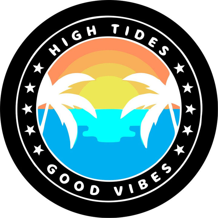 High Tides and Good Vibes Sunset Spare Tire Cover