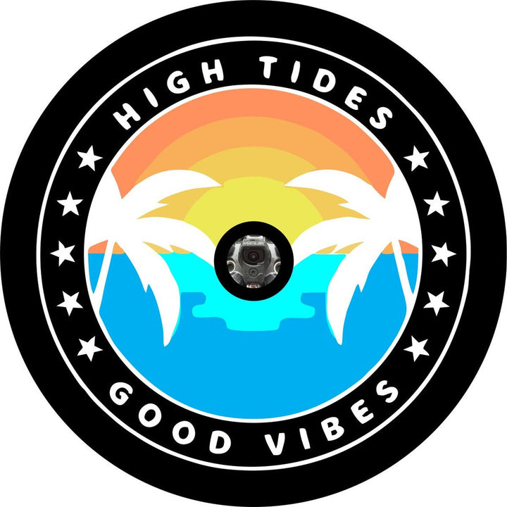 High Tides and Good Vibes Sunset Spare Tire Cover