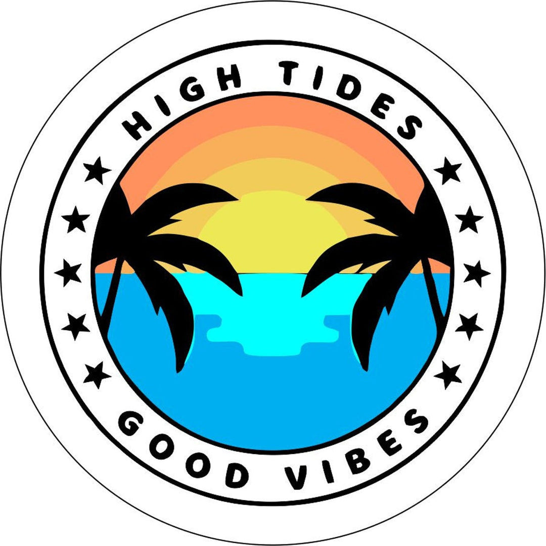 High Tides and Good Vibes Sunset Spare Tire Cover