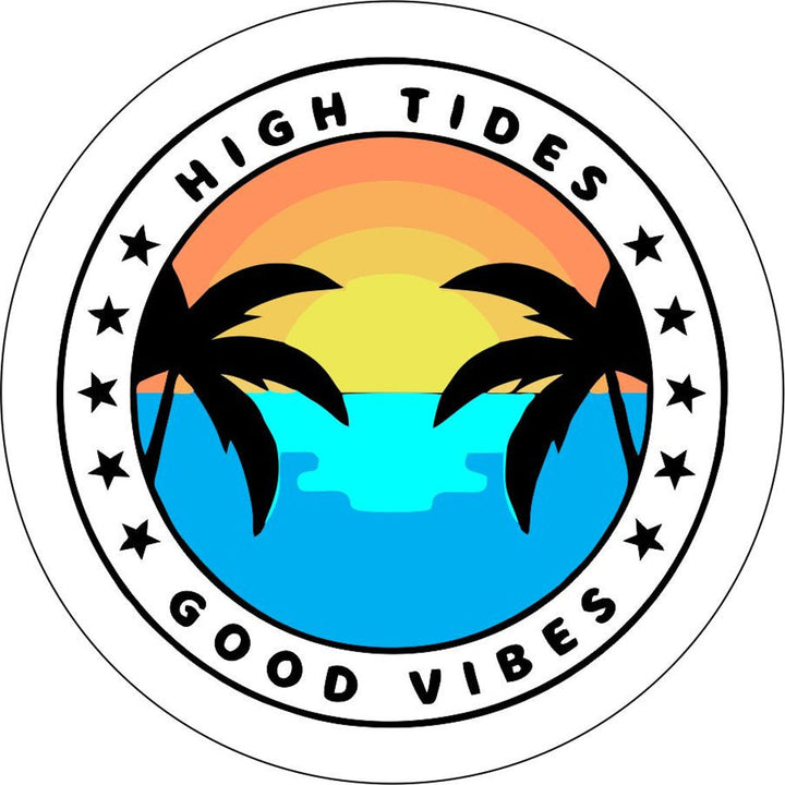 High Tides and Good Vibes Sunset Spare Tire Cover