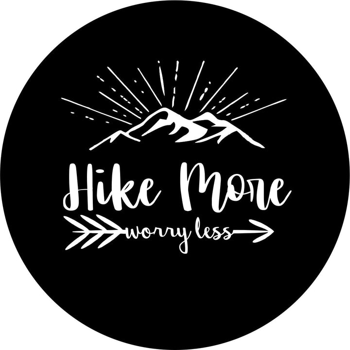 Hike More, Worry Less Quote + Mountain and Arrow