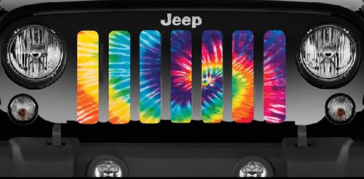 Hippie Life Tie Dye Mesh Grille Insert for Jeep