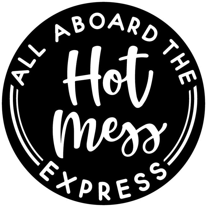 All Aboard The Hot Mess Express Spare Tire Cover for Jeep, Bronco, RV, Camper, Van