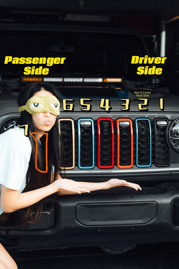 Slot Cover for 2024 Grille Wrangler JL JT Grille