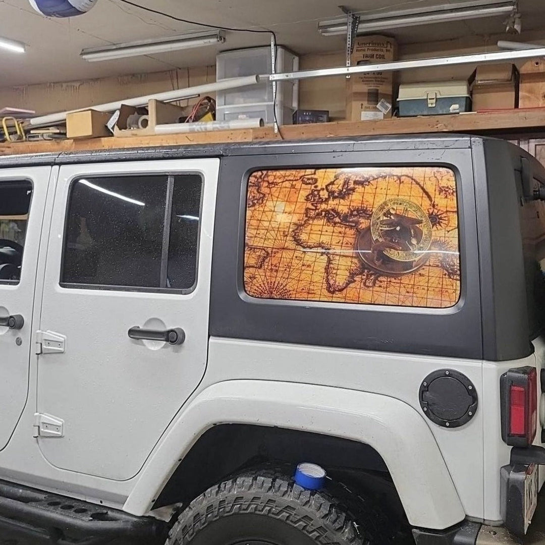 Make Your Own Custom Jeep Wrangler Vinyl Window Cling Decals - Pair