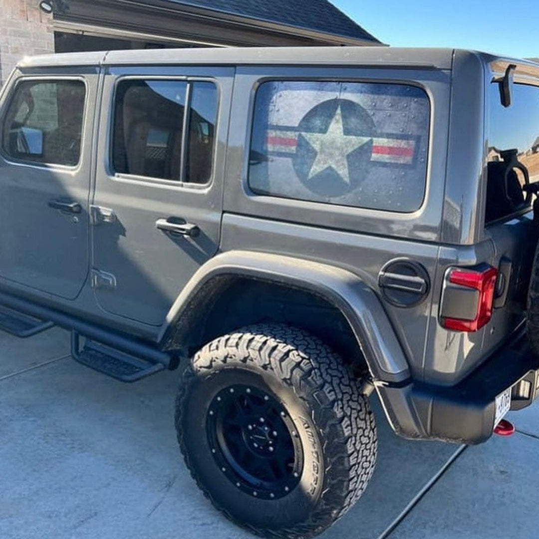 Make Your Own Custom Jeep Wrangler Vinyl Window Cling Decals - Pair