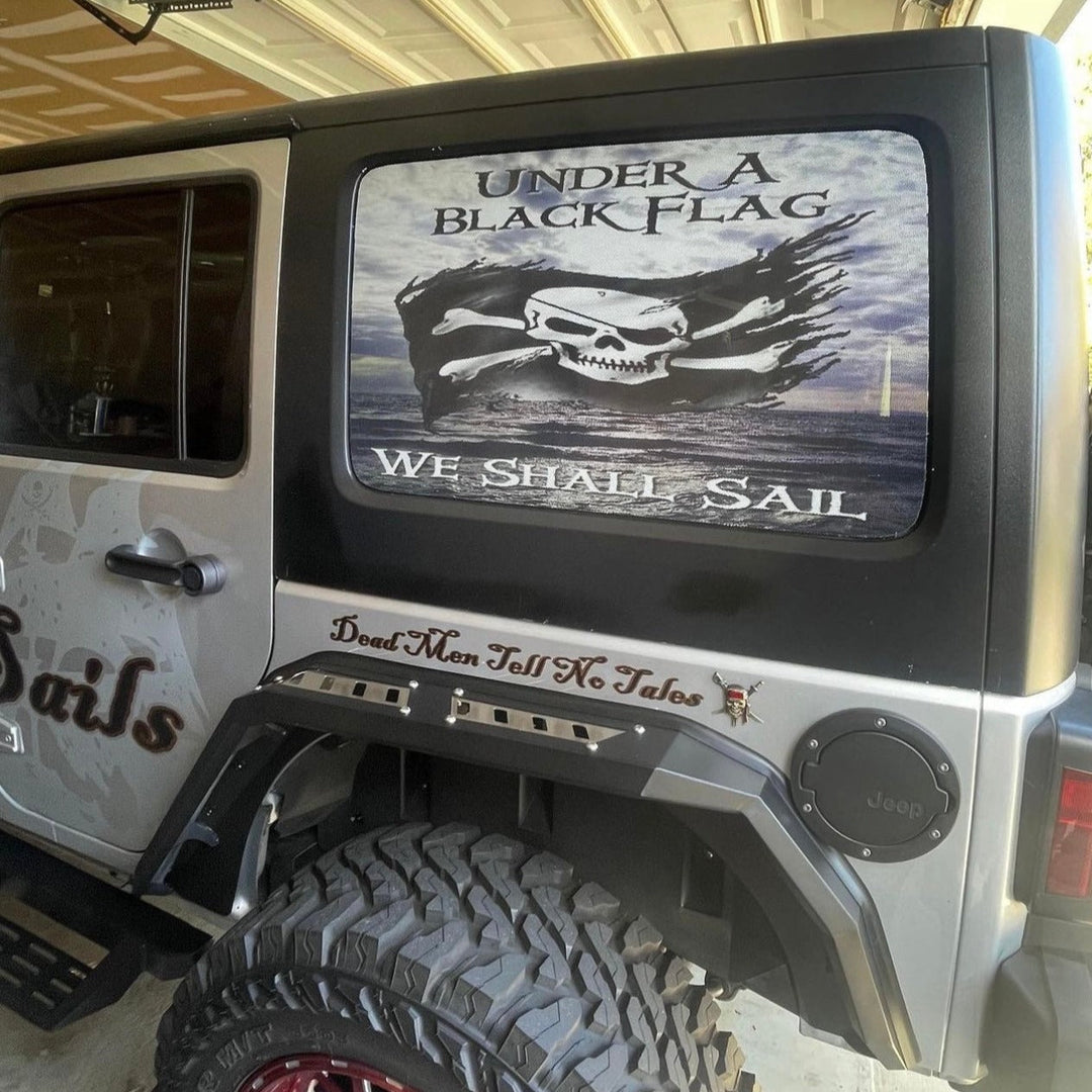 Make Your Own Custom Jeep Wrangler Vinyl Window Cling Decals - Pair