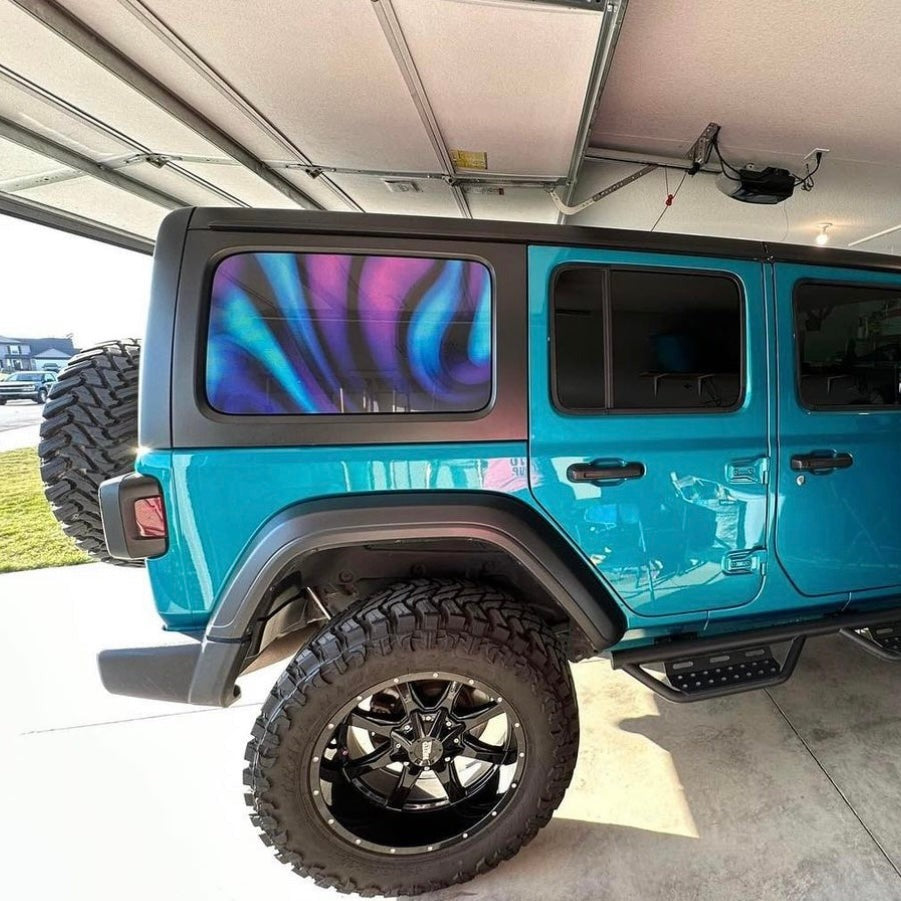 Make Your Own Custom Jeep Wrangler Vinyl Window Cling Decals - Pair