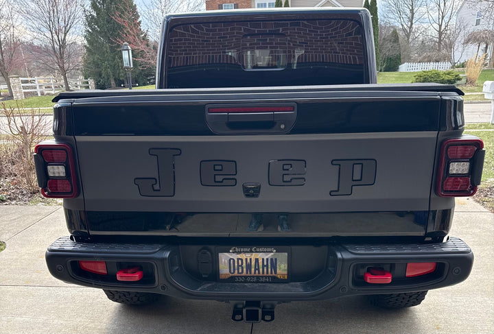 Laser Cut Acrylic Jeep Gladiator "Retro Jeep" Tailgate Emblem