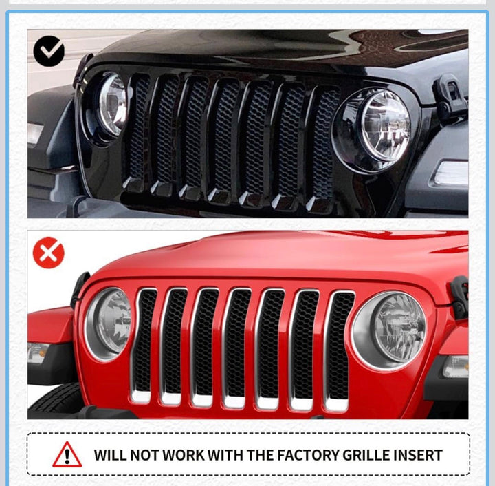 Grille Inserts Color Matched fits 18-23 Wrangler JL Gladiator JT *Clearance