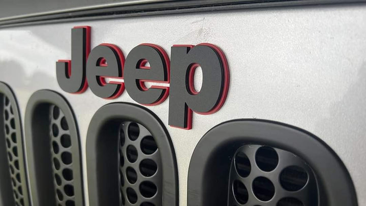 Laser Cut Acrylic "Jeep" JK Grill Emblem