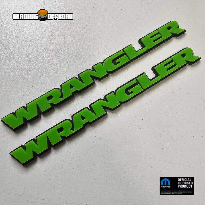 Jeep JK "WRANGLER" Fender Emblems - Pair L/R Set