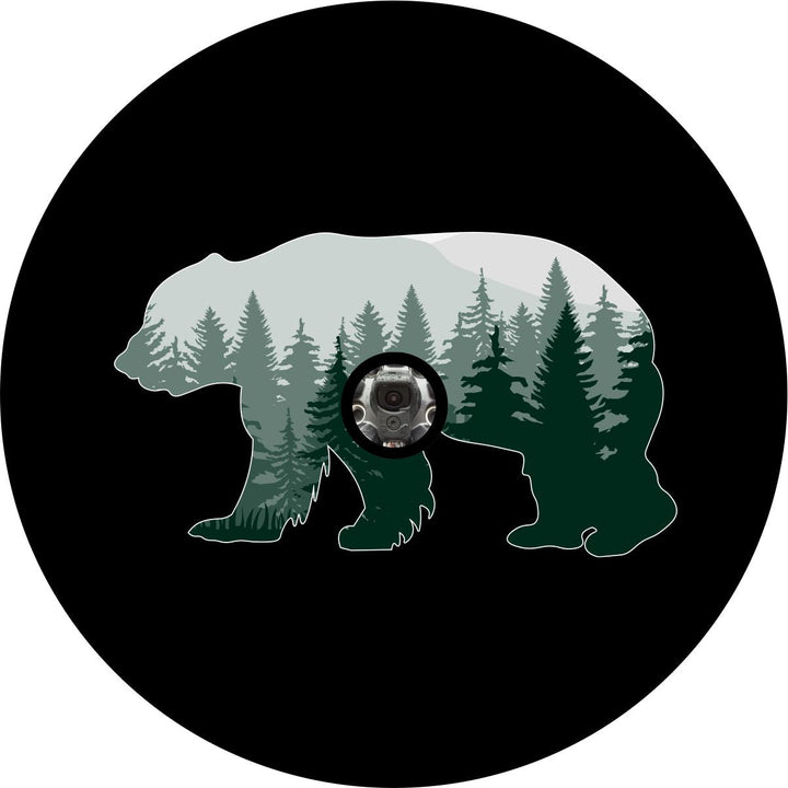 Bear & The Forest Silhouette Spare Tire Cover