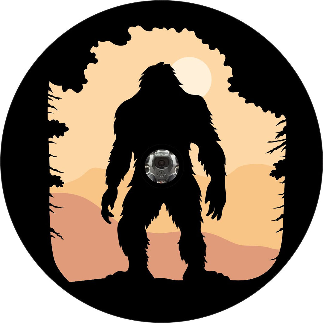 Bigfoot Sasquatch in the Mountains Spare Tire Cover for Bronco, RV, Jeep, Camper, & More