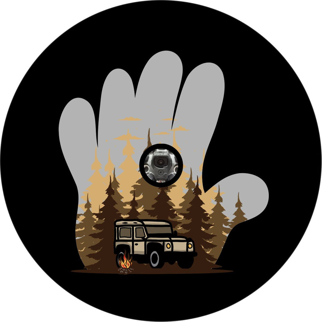 Camping by the Fire + Jeep Wave SUV Spare Tire Cover | Jeep, Bronco, RV, Camper, Trailers