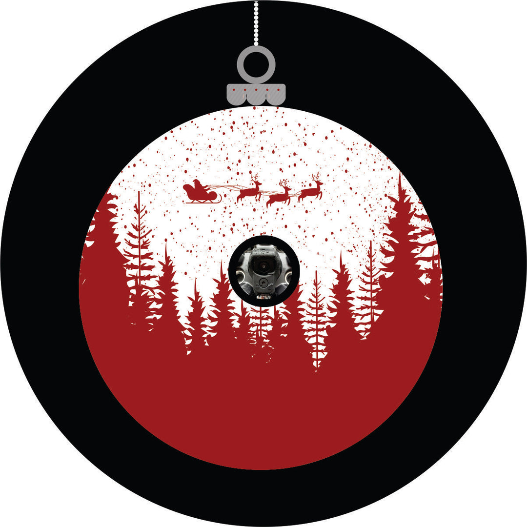 Christmas Globe Tree Ornament Spare Tire Cover Design