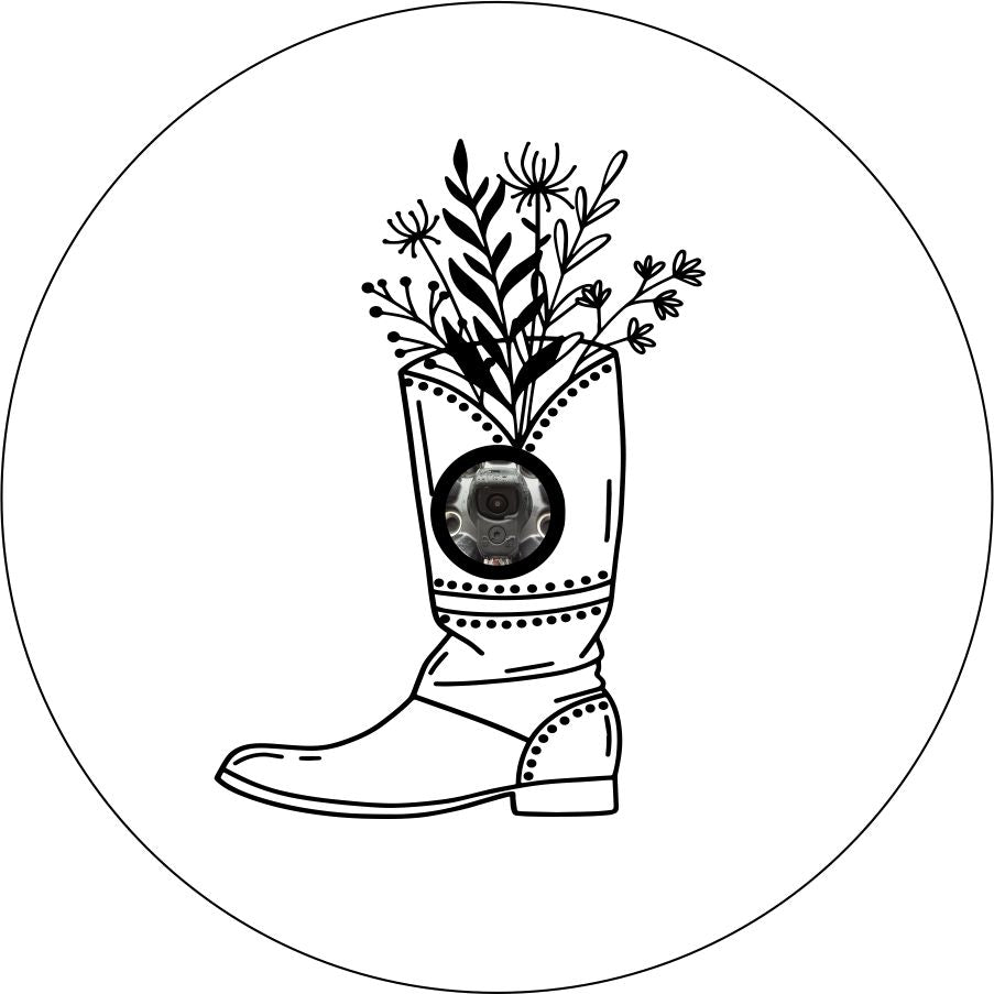 Cowgirl Boot with Flowers