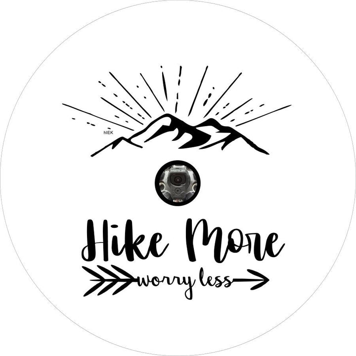 Hike More, Worry Less Quote + Mountain and Arrow