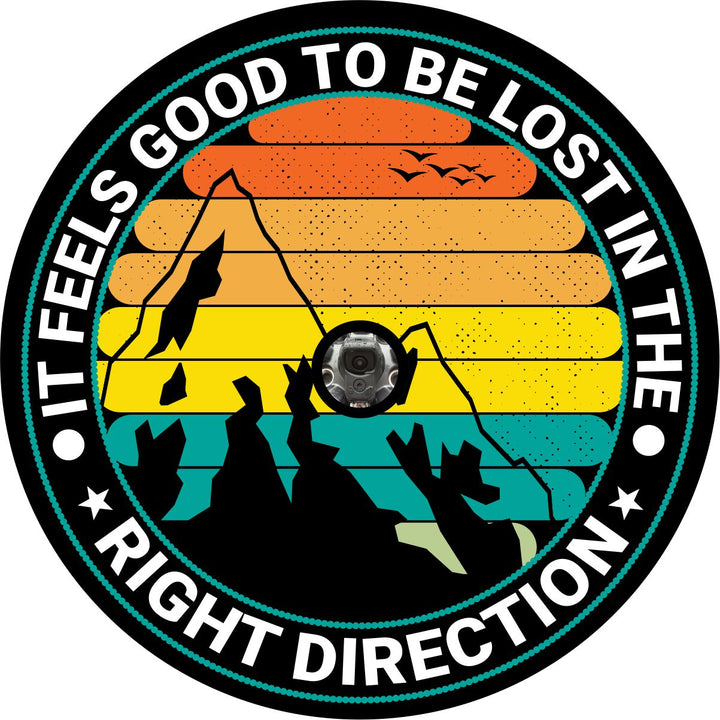 It Feels Good to Be Lost Mountain Landscape Spare Tire Cover