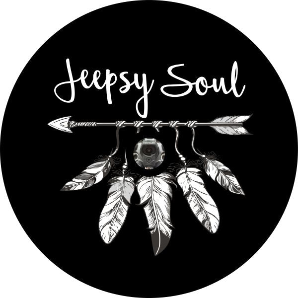 Jeepsy Soul Boho Feather + Arrow Spare Tire Cover for Jeep