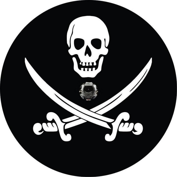 Jolly Roger Pirate Skull and Swords Spare Tire Cover