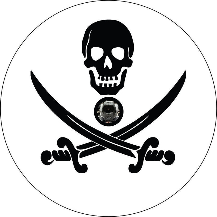 Jolly Roger Pirate Skull and Swords Spare Tire Cover