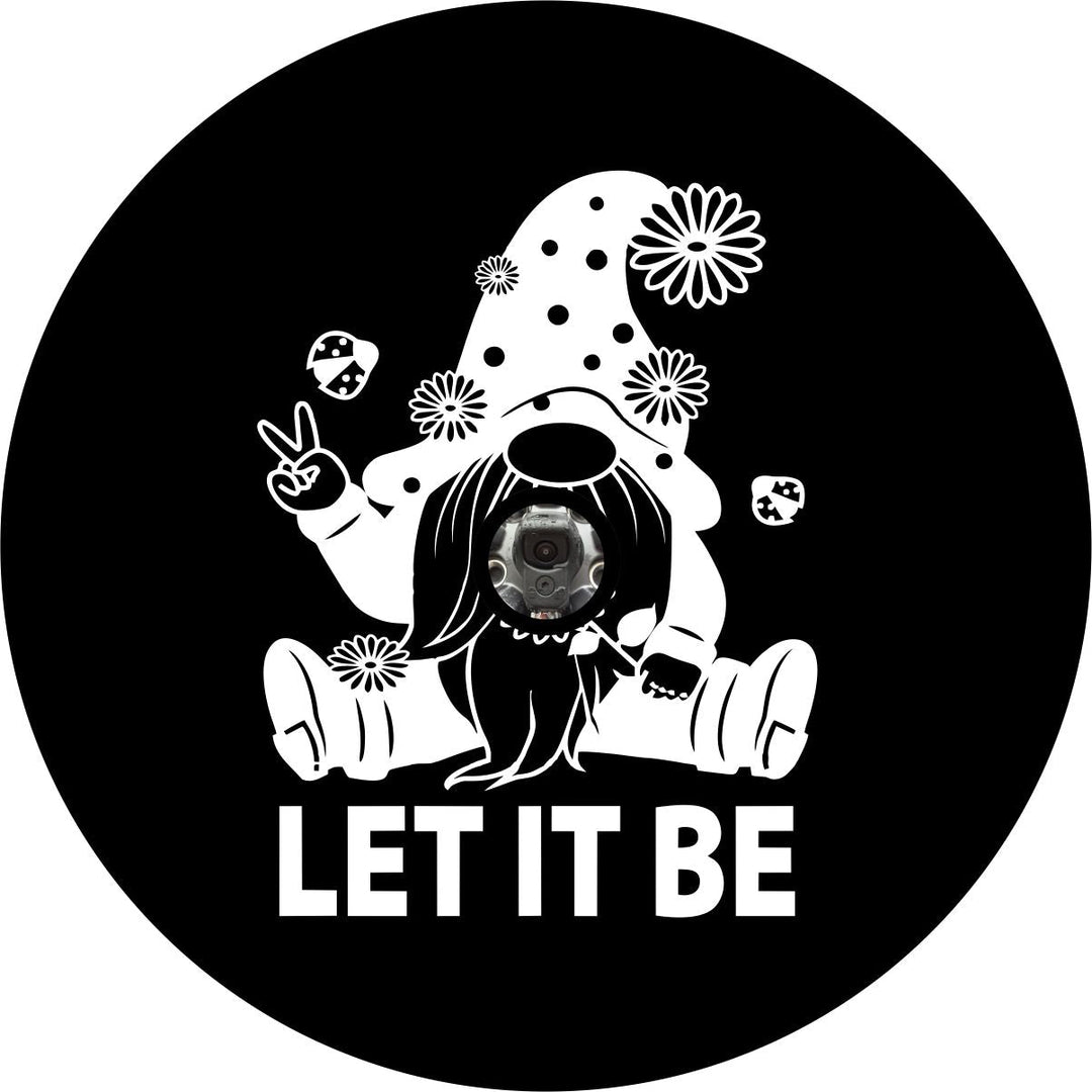 Let It Peace + Peace Gnome Spare Tire Cover for RV, Jeep, Bronco, Camper & More