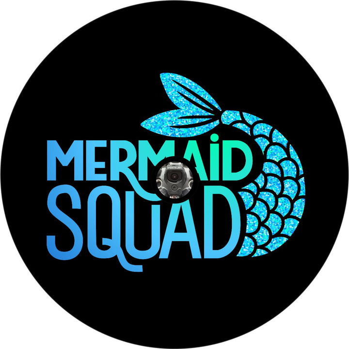 Mermaid Squad & Mermaid Tail Spare Tire Cover for RV, Jeep, Bronco, Camper, & More