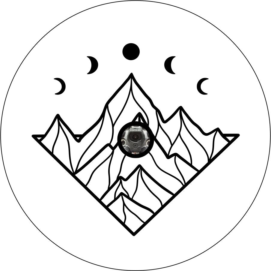 Mountains with Moon Phases