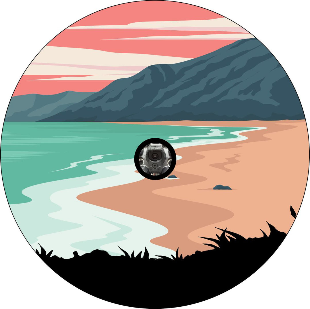 Somewhere on a Beach Spare Tire Cover