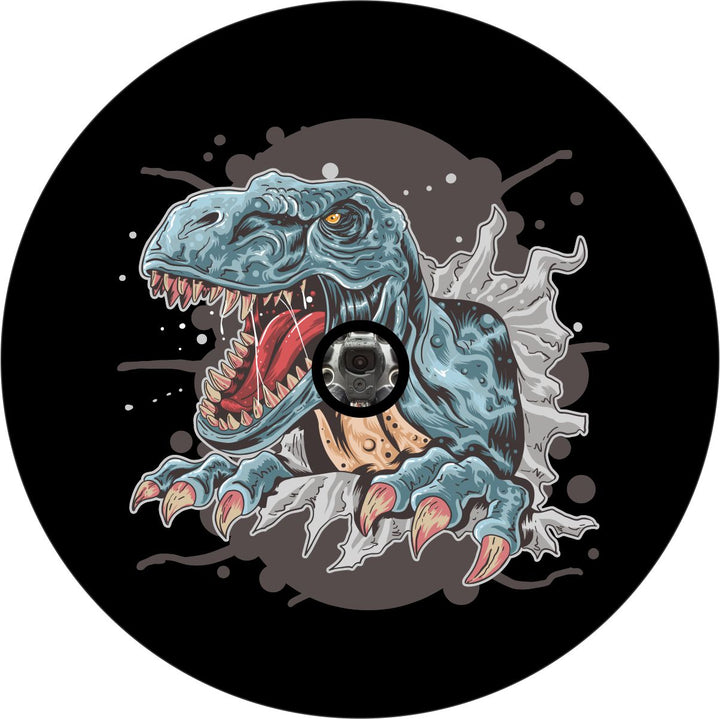 Attacking T-Rex Dinosaur Spare Tire Cover - Jeep, Bronco, RV, Camper, Trailer, & More