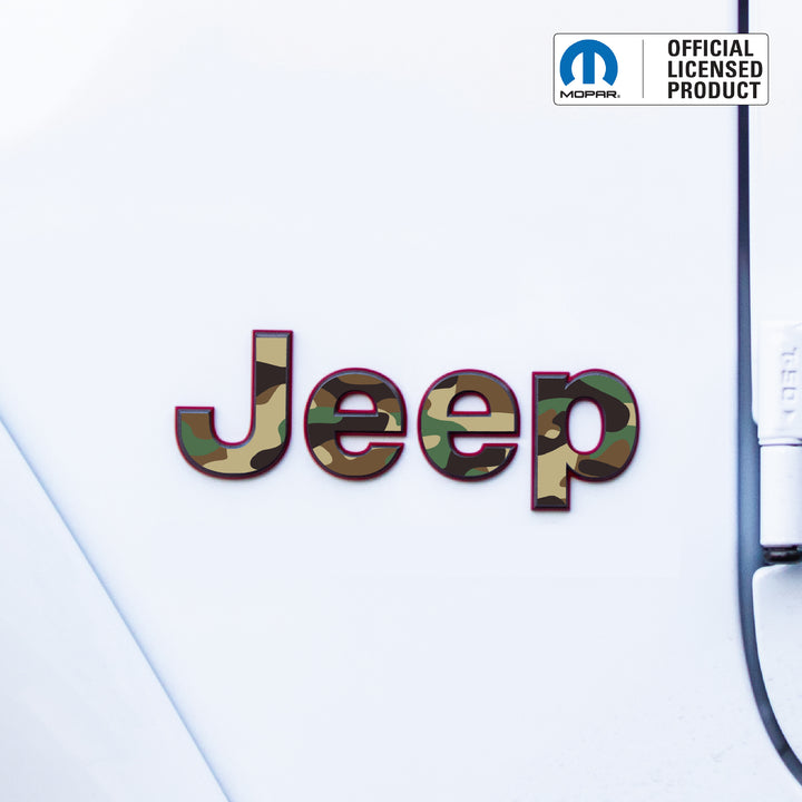 Jeep Emblem Overlay Decals – Camo Print | Fits Wrangler JL, JK, TJ & YJ