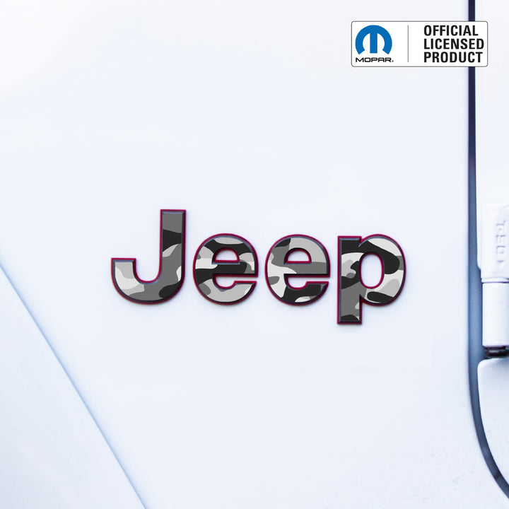Jeep Emblem Overlay Decals – Camo Print | Fits Wrangler JL, JK, TJ & YJ