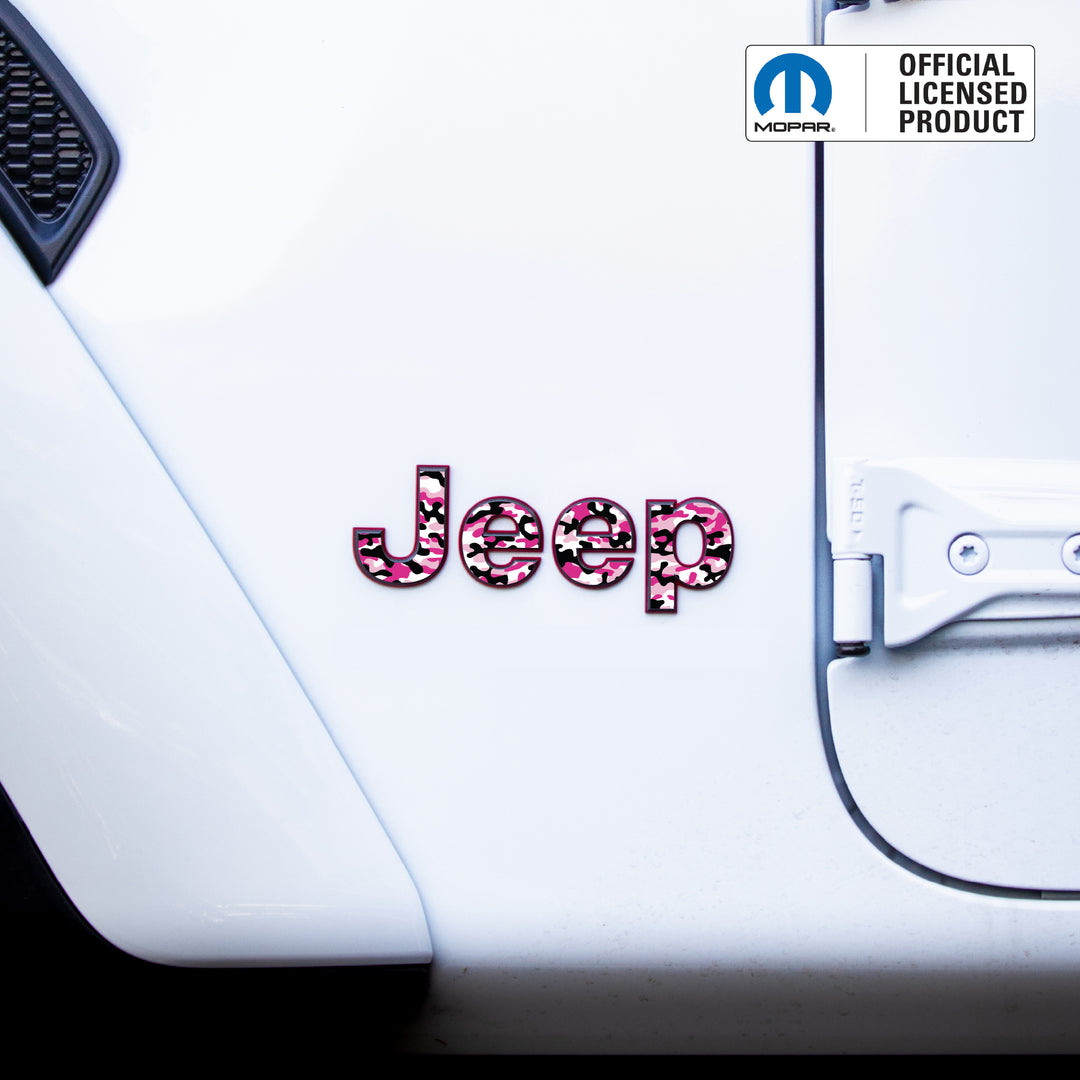 Jeep Emblem Overlay Decals – Camo Print | Fits Wrangler JL, JK, TJ & YJ